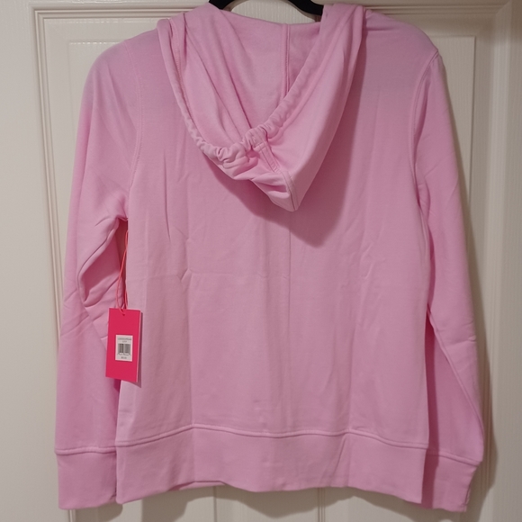 JUICY COUTURE PINK HOODIE FRONT ZIPPER SIZE: SL - Picture 7 of 7